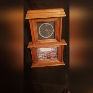 Wooden coca cola clock